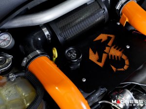 FIAT 500 Oil Cap - CFP - Black Anodized Billet - w/ Scorpion Logo FIAT 500 Oil Cap - CFP - Black Anodized Billet - w/ Scorpion Logo